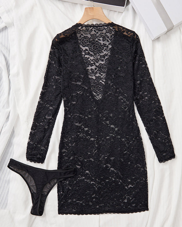 Deep V Slim Chain Nightdress