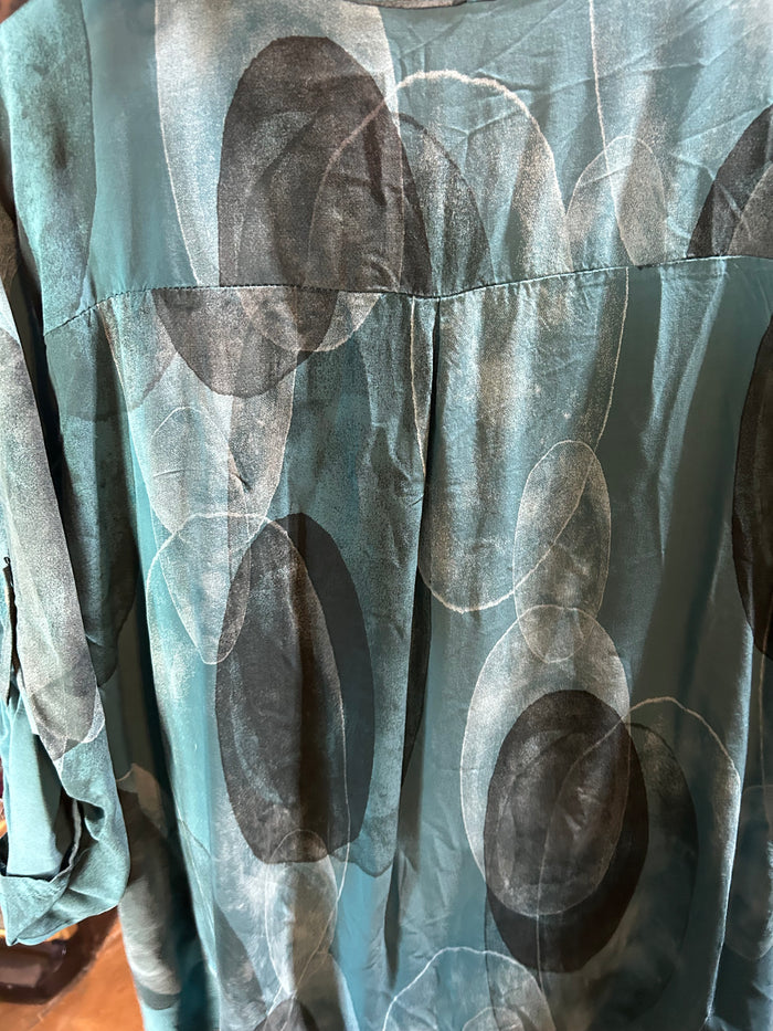 Designed Turquoise Sequin Pocket Top