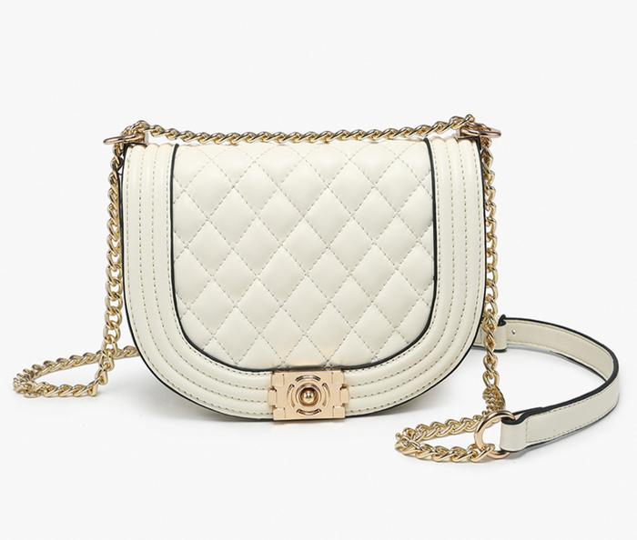 DIANA QUILTED SNAP CROSSBODY