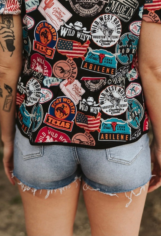 Distressed Denim High Rise Shorts