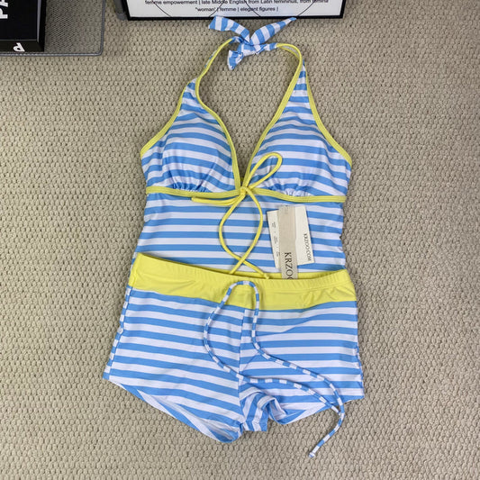 Dot pattern swimsuit two-piece set