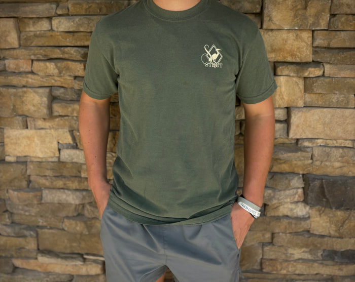 Duck Hunt Label T-Shirt | Moss