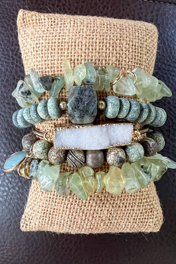Dylan Designs - Elyse Bracelet Set Laboradite/Green