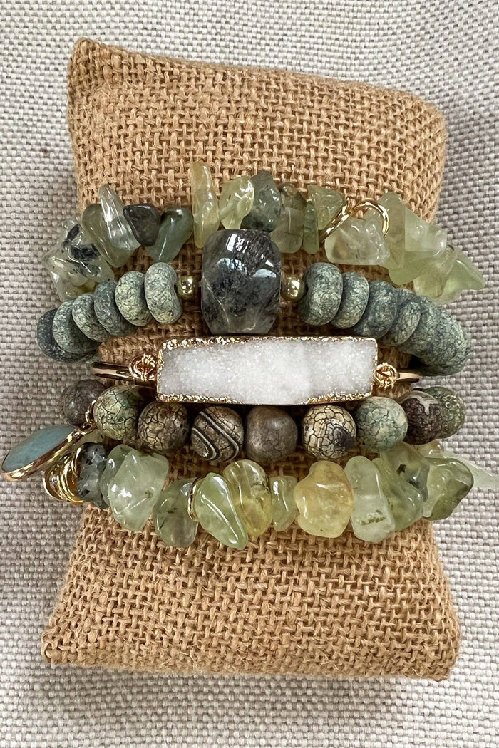 Dylan Designs - Elyse Bracelet Set Laboradite/Green