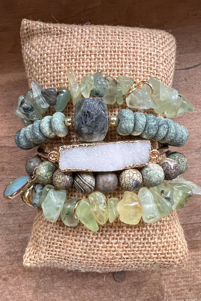 Dylan Designs - Elyse Bracelet Set Laboradite/Green