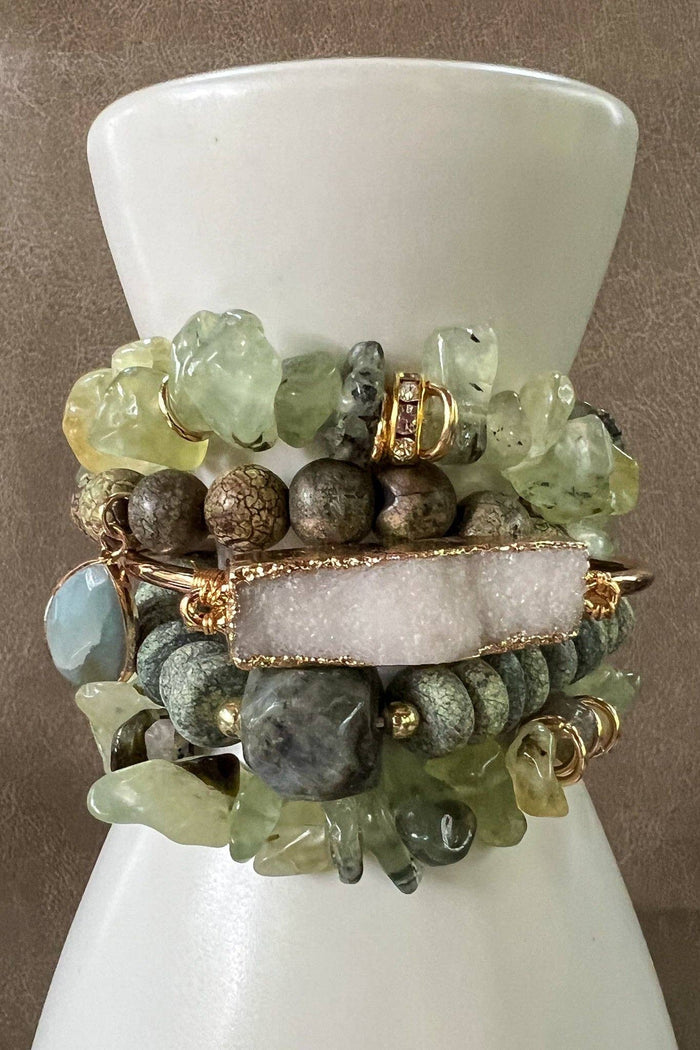 Dylan Designs - Elyse Bracelet Set Laboradite/Green