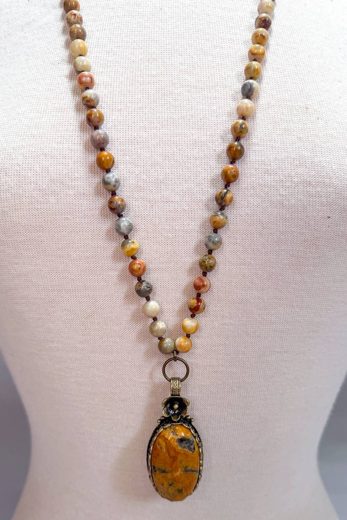 Dylan Designs - Florette Necklace-Crazy Agate
