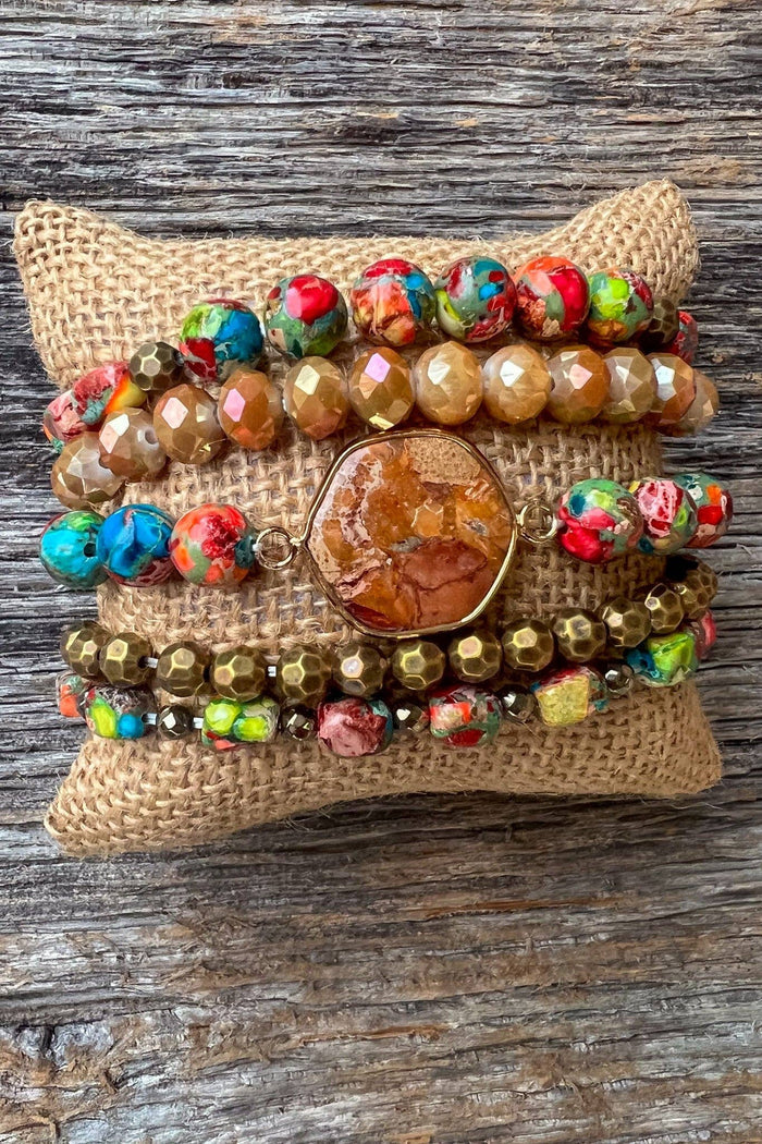 Dylan Designs - Janet Bracelet Stack Orange