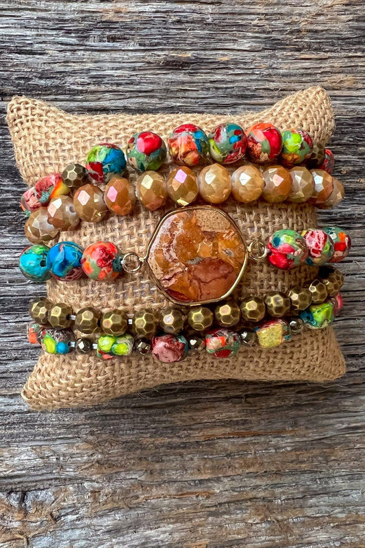 Dylan Designs - Janet Bracelet Stack Orange