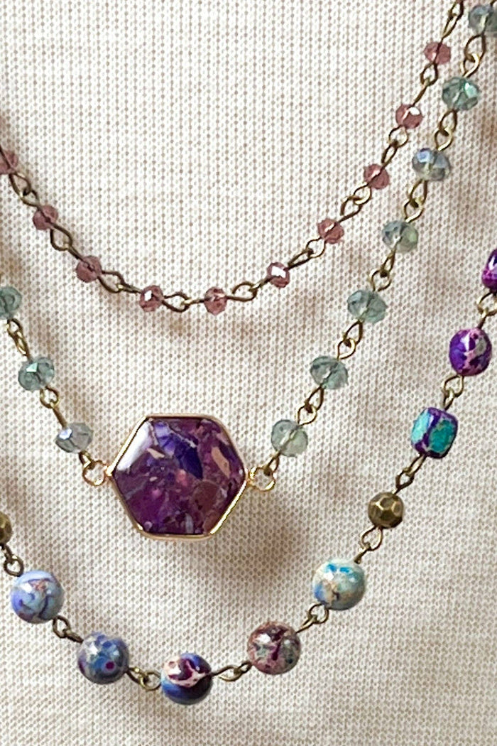 Dylan Designs - Janet Necklace Purple