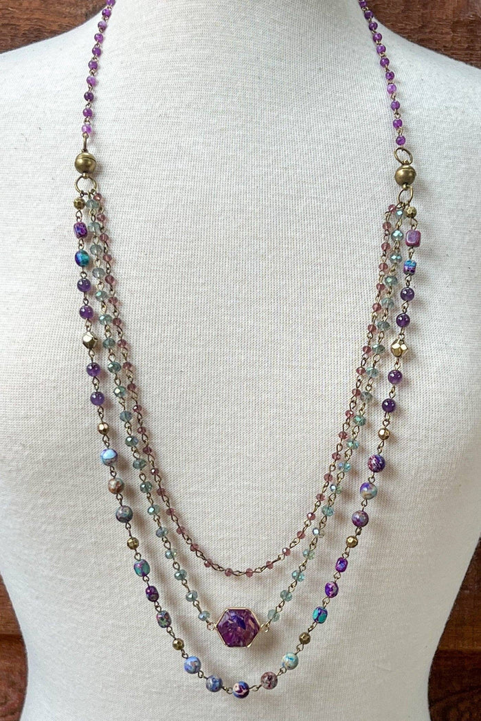 Dylan Designs - Janet Necklace Purple