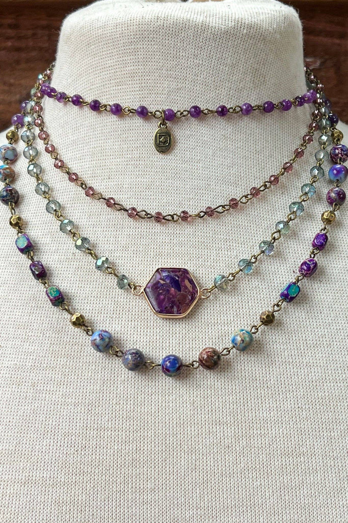 Dylan Designs - Janet Necklace Purple