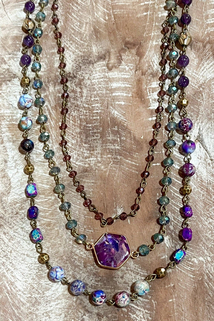 Dylan Designs - Janet Necklace Purple