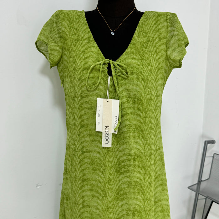 Elegant Floral Print Wavy Dress