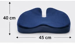 Fistula Memory Foam Cushion with Cotton Cover – Navy Blue Pressure-Relief Seat Cushion 40 x 45 cm