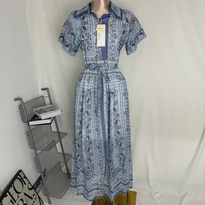 Fitted Color-Block Midi Dress