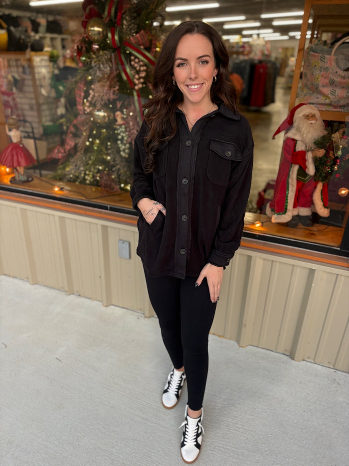 Fleece shacket