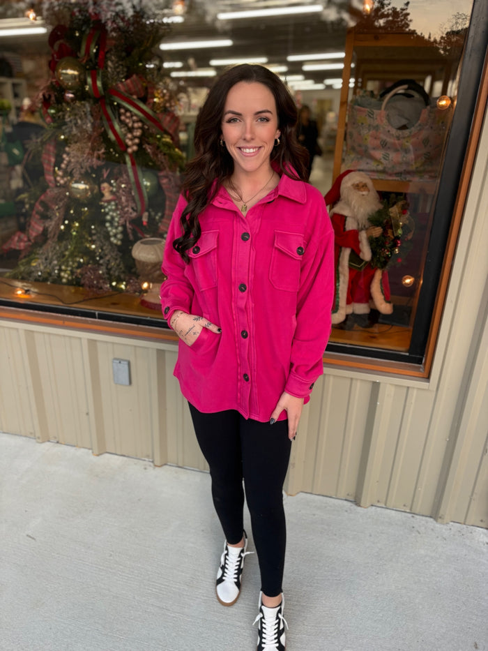 Fleece shacket