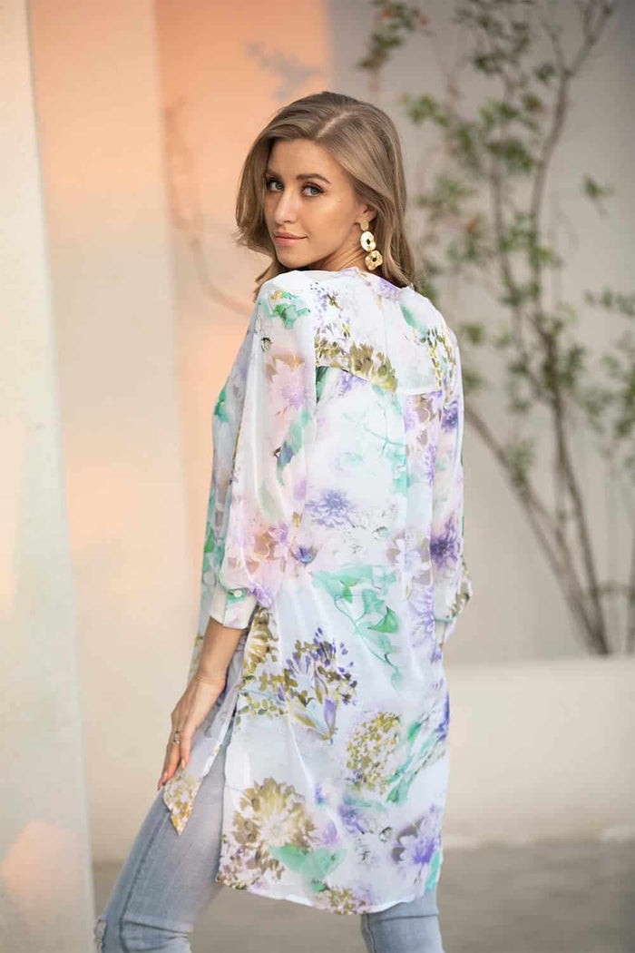 FLORAL HI-LOW SHIRT