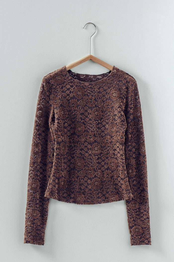 Floral Lace Long Sleeve Top