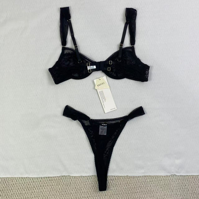 Floral lace three-piece separate set
