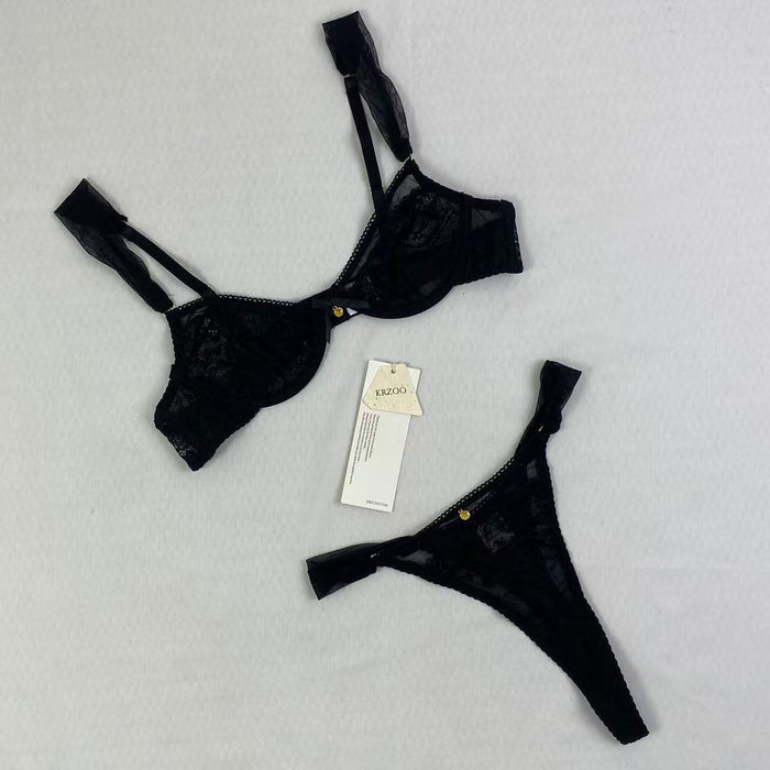 Floral lace three-piece separate set