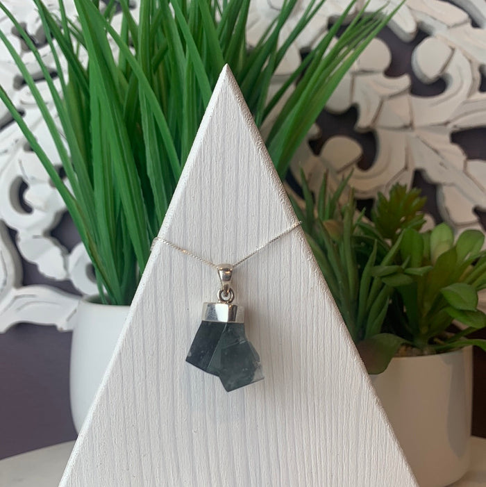 Fluorite sterling silver Cap Pendant-Diana Maria Mine (20mm)