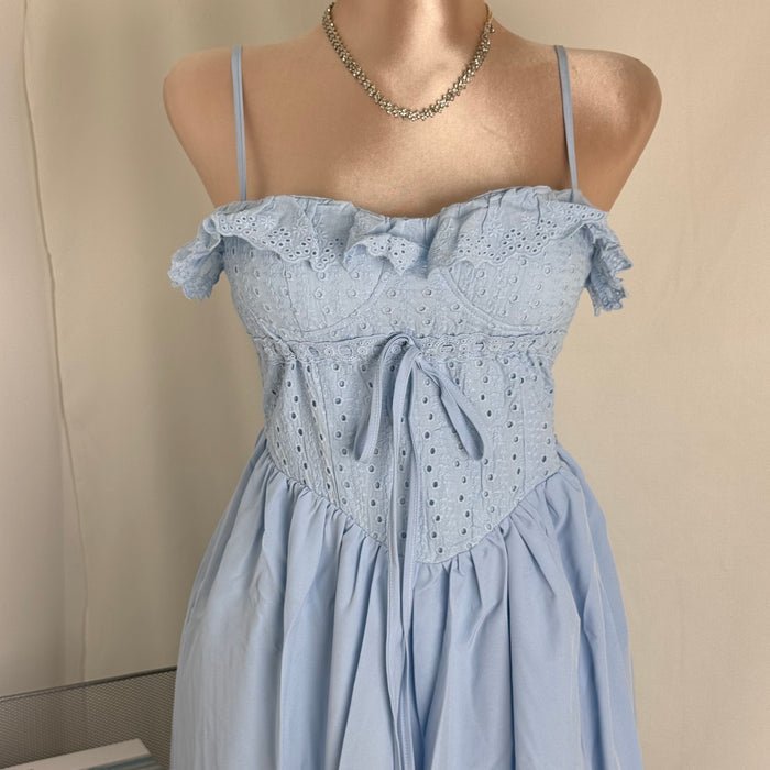 French-Style Belted Slit Dress