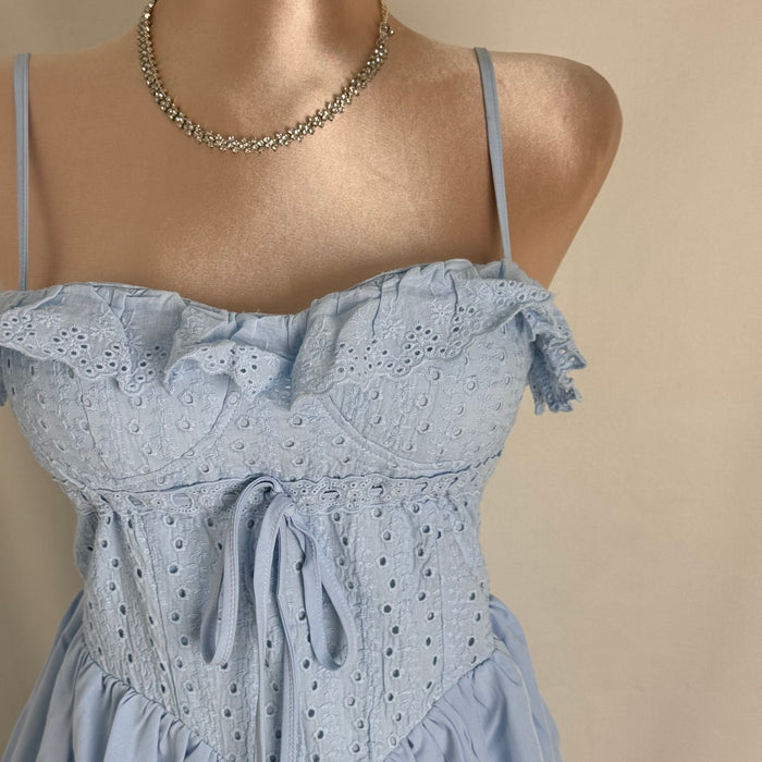 French-Style Belted Slit Dress