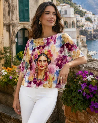 Frida Bloom Mesh Top