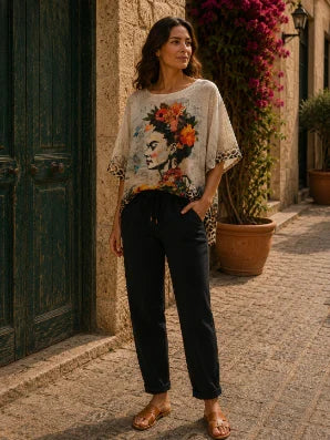 Frida Wildflower Mesh Top