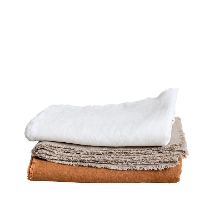 Fringed Linen Tablecloth — overall view