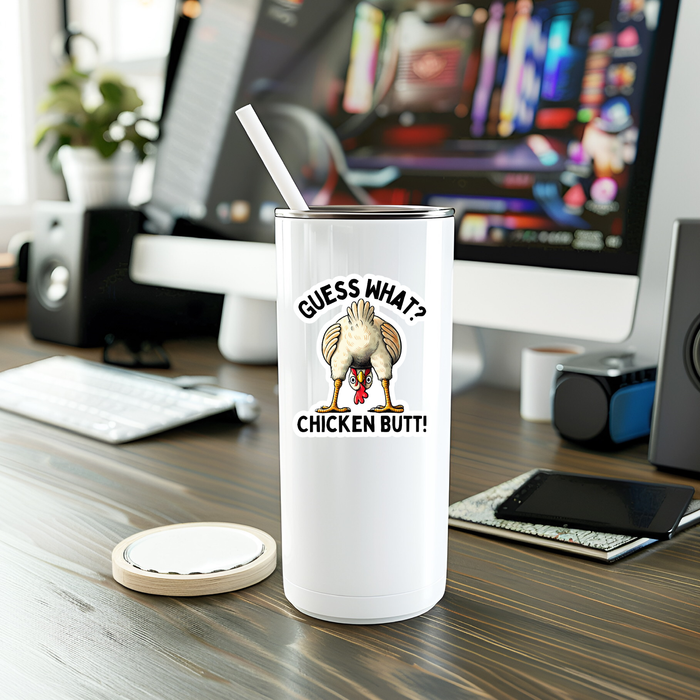 Funny Chicken Butt Vinyl Sticker