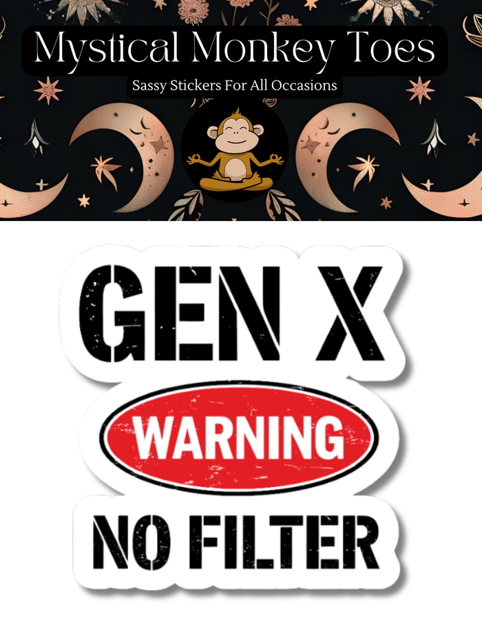 Funny Gen X Vinyl Sticker
