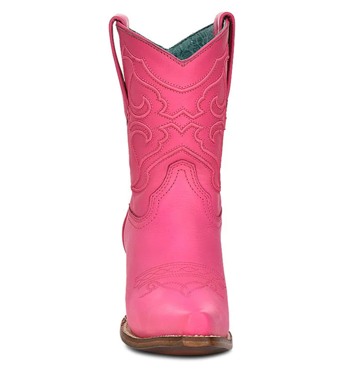 Fushia Embroidery Ankle Boot