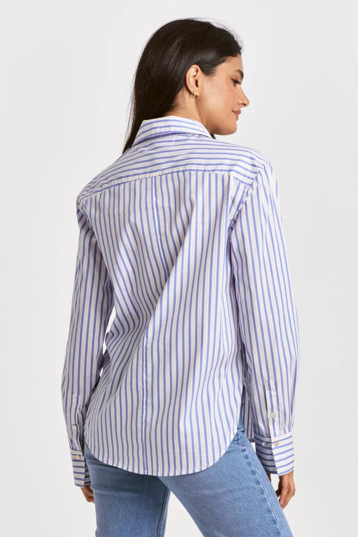 GAIA BUTTON DOWN SHIRT BLUE COCKTAIL