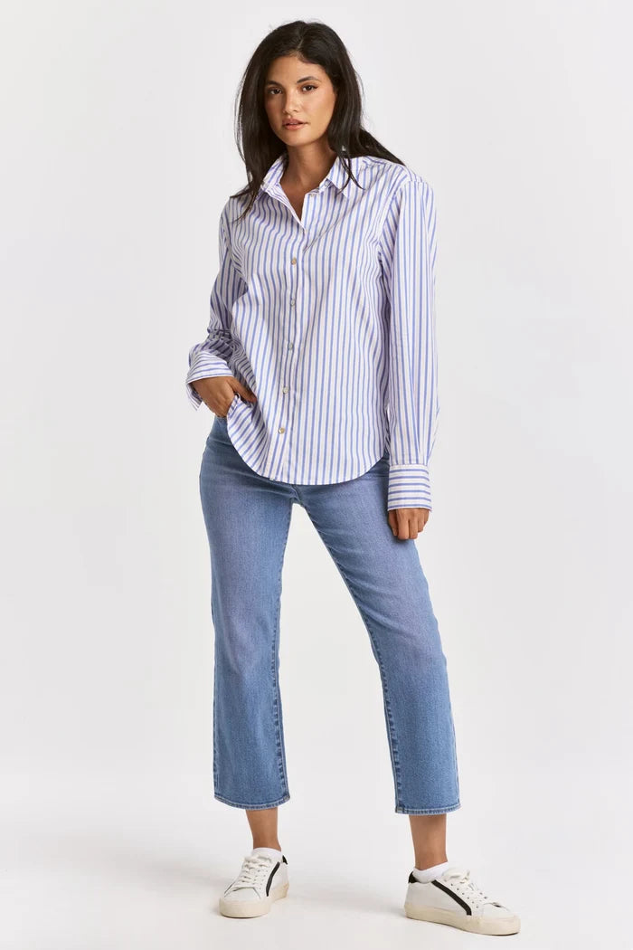 GAIA BUTTON DOWN SHIRT BLUE COCKTAIL