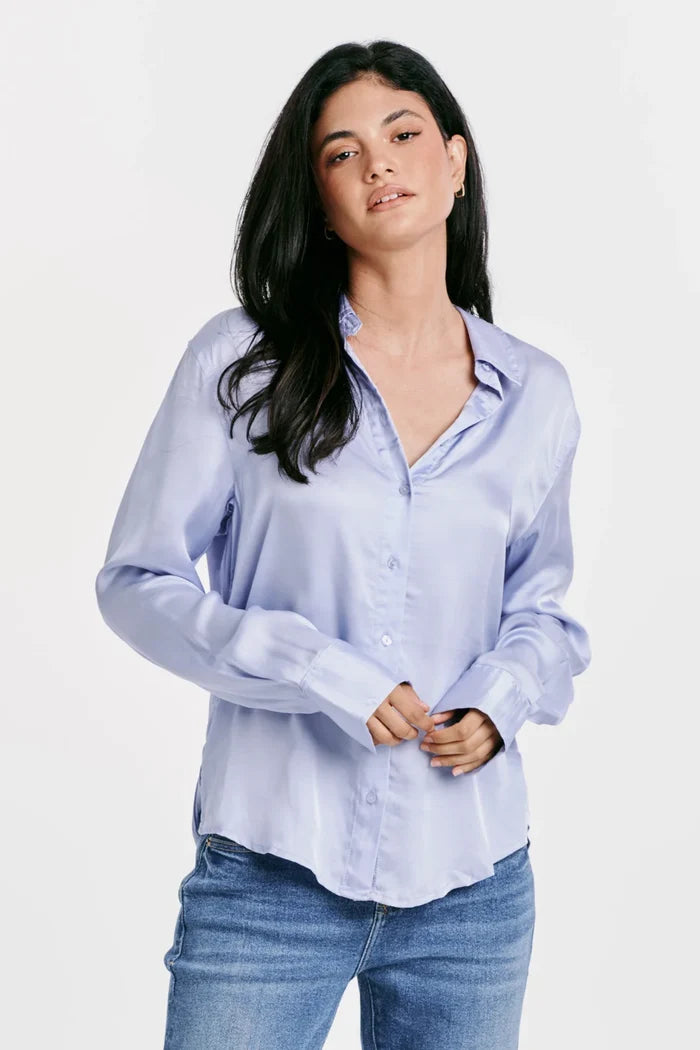 GAIA BUTTON DOWN SHIRT CORN FLOWER