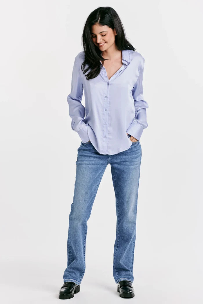 GAIA BUTTON DOWN SHIRT CORN FLOWER