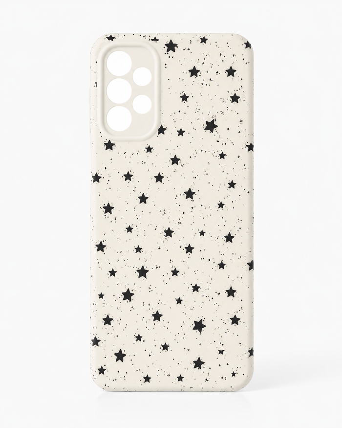 Galaxy A13 4G White Star Print Soft Phone Case