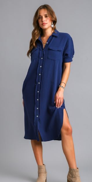 Gauze Midi Dress