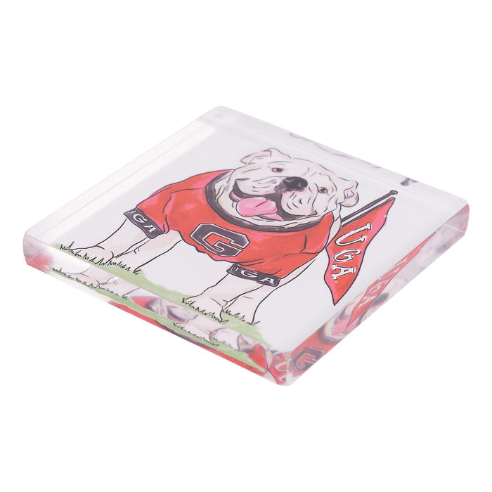 Georgia mascot napkin weight