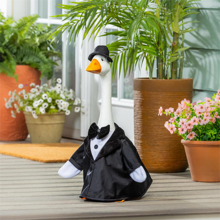 Giddy the Porch Goose Statue, Metal, 21"H