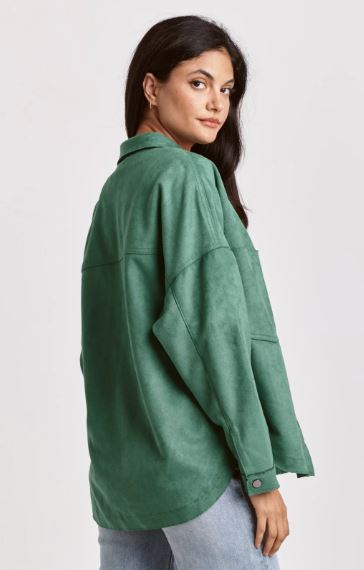 GINA SHIRT JACKET NEPHRITE SUEDE