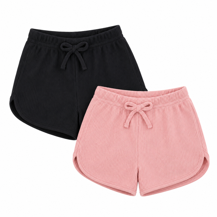 Girls Ribbed Drawstring Shorts – 5 Years, SHEIN Fast Delivery in 5 Days