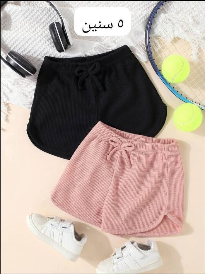 Girls Ribbed Drawstring Shorts – 5 Years, SHEIN Fast Delivery in 5 Days