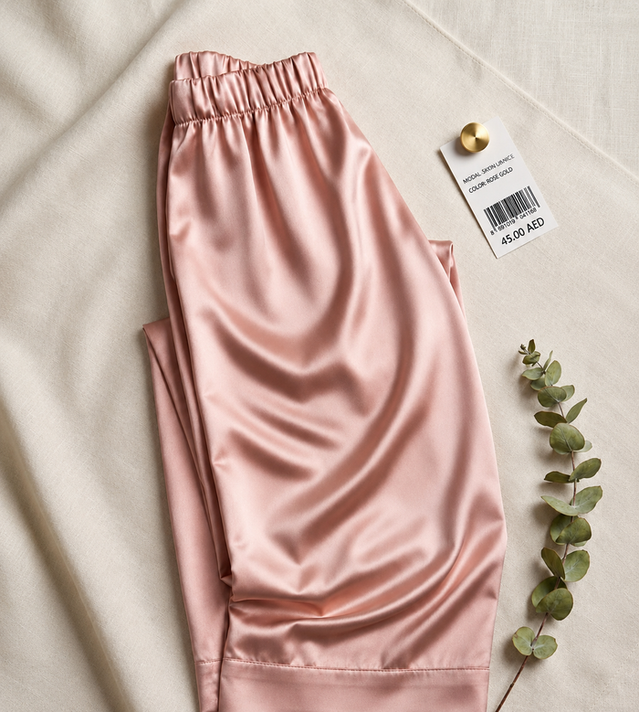 Girls Rose Gold Satin Jogger Pants – Soft Elastic Waist Lounge Pants, Fast Delivery in 5 Days