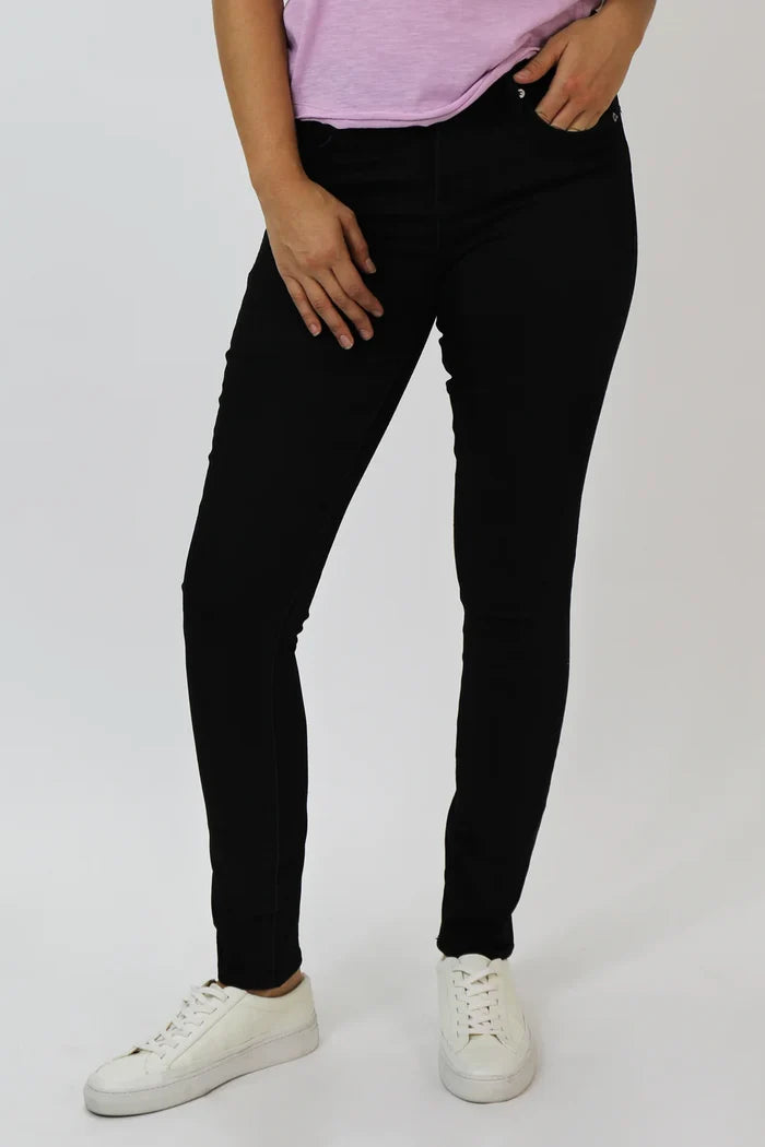 GISELE HIGH RISE SKINNY JEANS BLACK ARROW