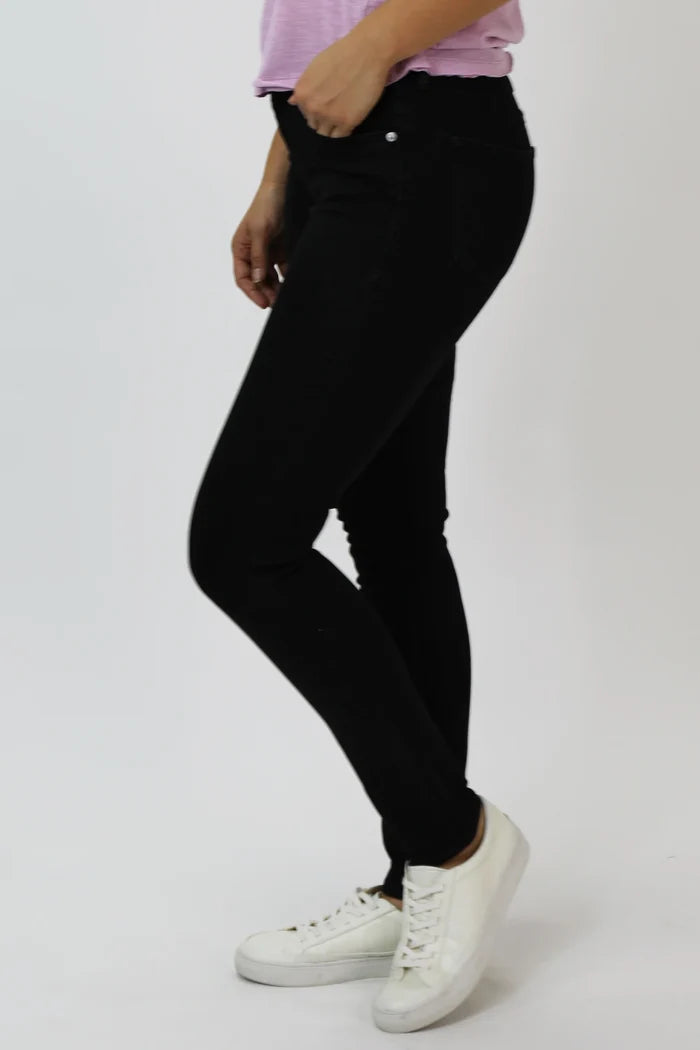 GISELE HIGH RISE SKINNY JEANS BLACK ARROW