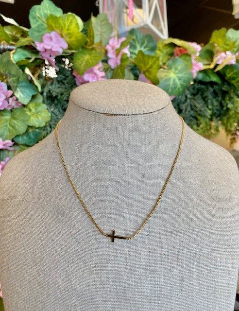 Gold Cross Necklace
